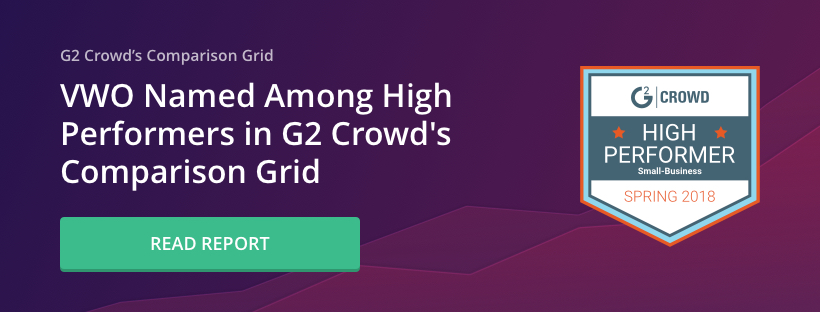 G2 crowd report -top performing a/b testing tools